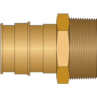 HEATLINK HeatLink EX27554NL 2 PEX F1960 x 2 Male Pipe Thread No Lead Brass Adapter