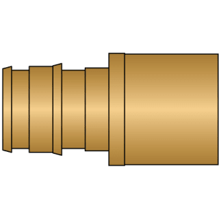 HEATLINK HeatLink EX27205NL 1/2 PEX F1960 x 1/2 Female Sweat No Lead Brass Adapter