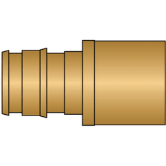 HEATLINK HeatLink EX27205NL 1/2 PEX F1960 x 1/2 Female Sweat No Lead Brass Adapter