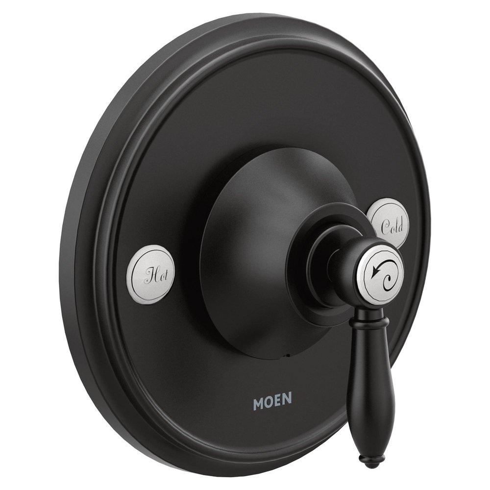 MOEN Moen TS3210BL Weymouth Single Handle Pressure Balancing Valve Trim in Matte Black