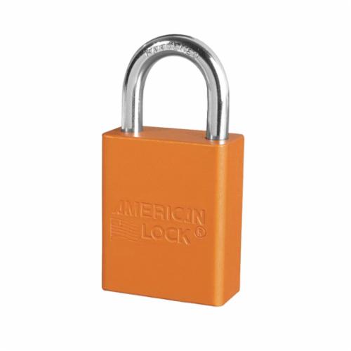 AMERICAN LOCK American Lock A1105ORJ Anodized Aluminum Lockout Padlock, 1 Shackle, Orange