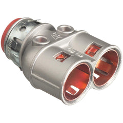 ARLINGTON Arlington 4040AST Duplex Zinc Die-Cast Cable Connector, 3/8 in Trade, 1/2 in Knockout