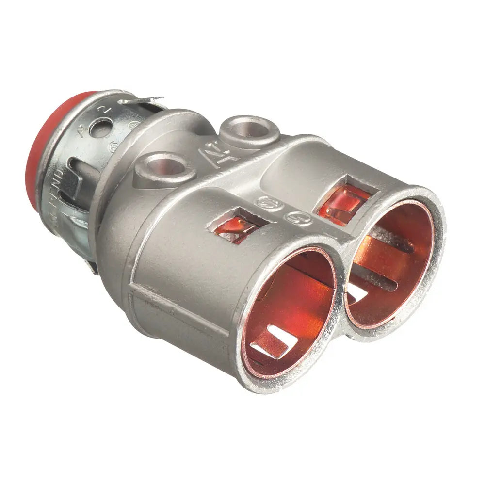ARLINGTON Arlington 4040AST Duplex Zinc Die-Cast Cable Connector, 3/8 in Trade, 1/2 in Knockout