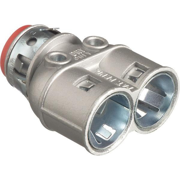 ARLINGTON Arlington 3838AST 3/8 Snap2It Duplex Connector With Insulated Throat