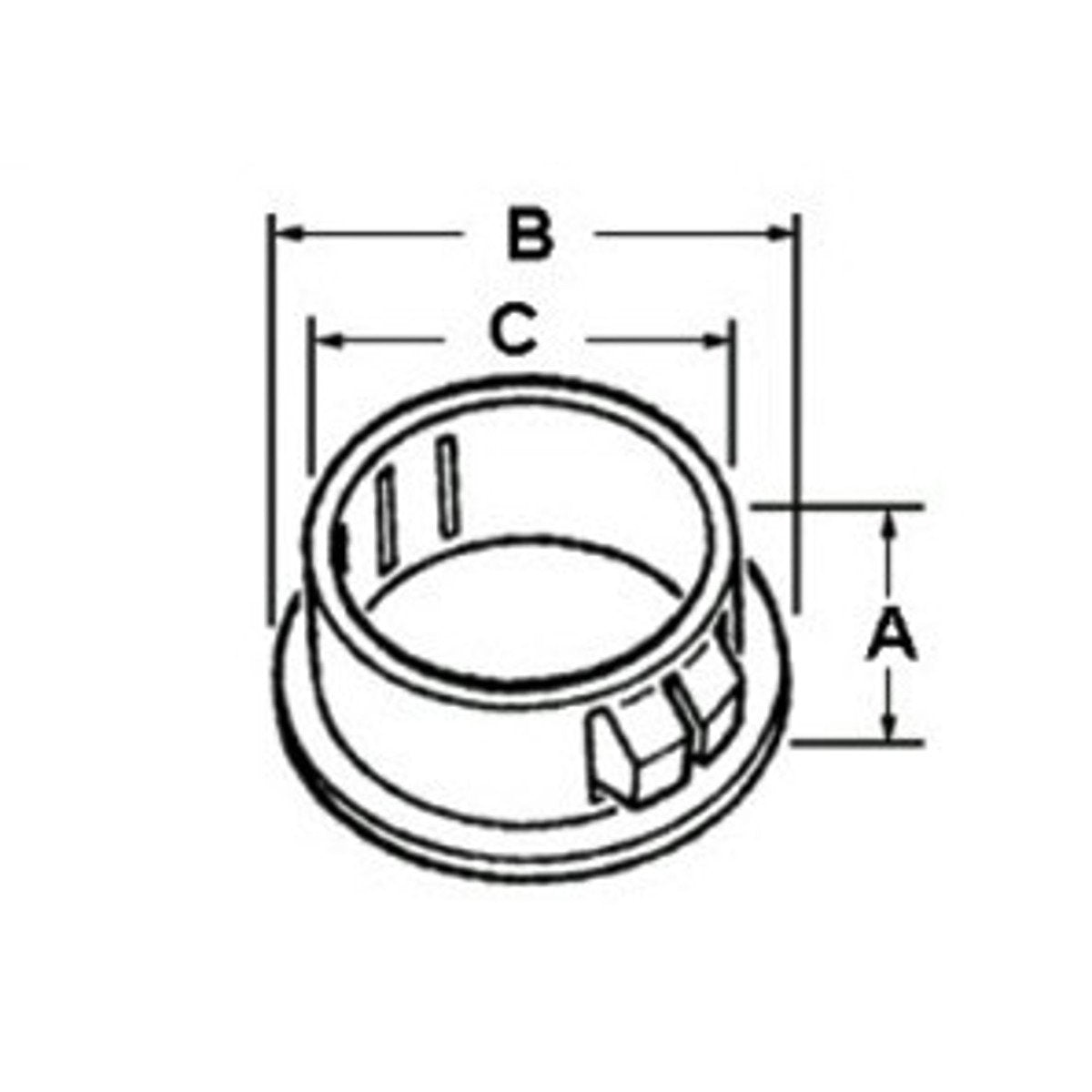 BRIDGEPORT Bridgeport 9794 Bushing Insulating Plastic Rated 105 Degrees C 1.750 Inch Hole Dia.