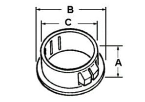BRIDGEPORT Bridgeport 9796 Bushing Insulating Plastic Rated 105 Degrees C 2.500 Inch Hole Dia.