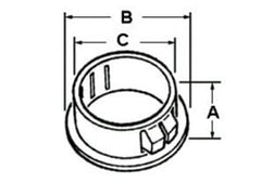 BRIDGEPORT Bridgeport 9796 Bushing Insulating Plastic Rated 105 Degrees C 2.500 Inch Hole Dia.