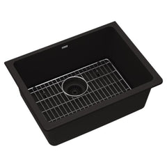 ELKAY Elkay ELGU2522BK0C Quartz Classic 24-5/8 x 18-1/2 x 9-1/2 Single Bowl Undermount Sink Kit Black