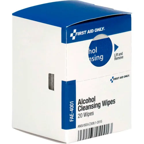 FIRST AID First Aid Only FAE-4001-001 SmartCompliance Refill Alcohol Wipes, 20/Box