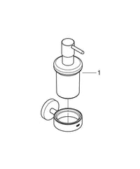 GROHE GROHE 40448001 Essentials Wall Mount Soap Dispenser with Holder