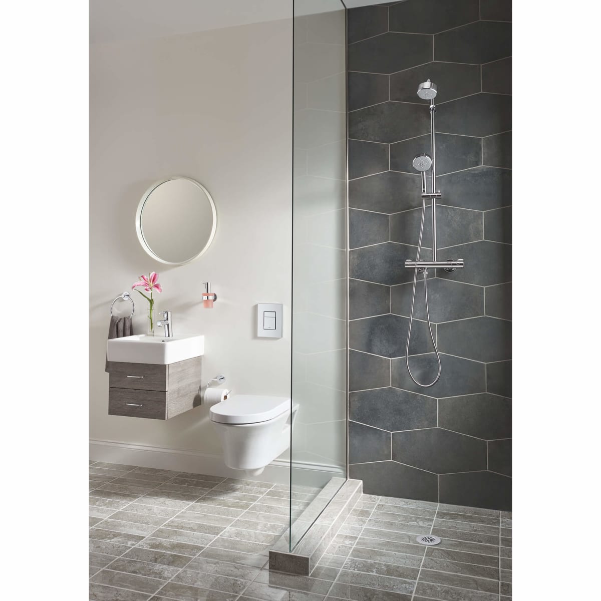 GROHE GROHE 40448001 Essentials Wall Mount Soap Dispenser with Holder