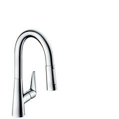 HANSGROHE Hansgrohe 72815001 Talis S Prep Kitchen Faucet, 2-Spray Pull-Down, 1.75 GPM