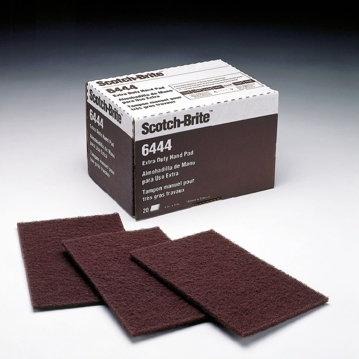 3M 3M 7000028548 6444 Extra Duty Pad 9 in L 6 in W Fine Grade Aluminum Oxide