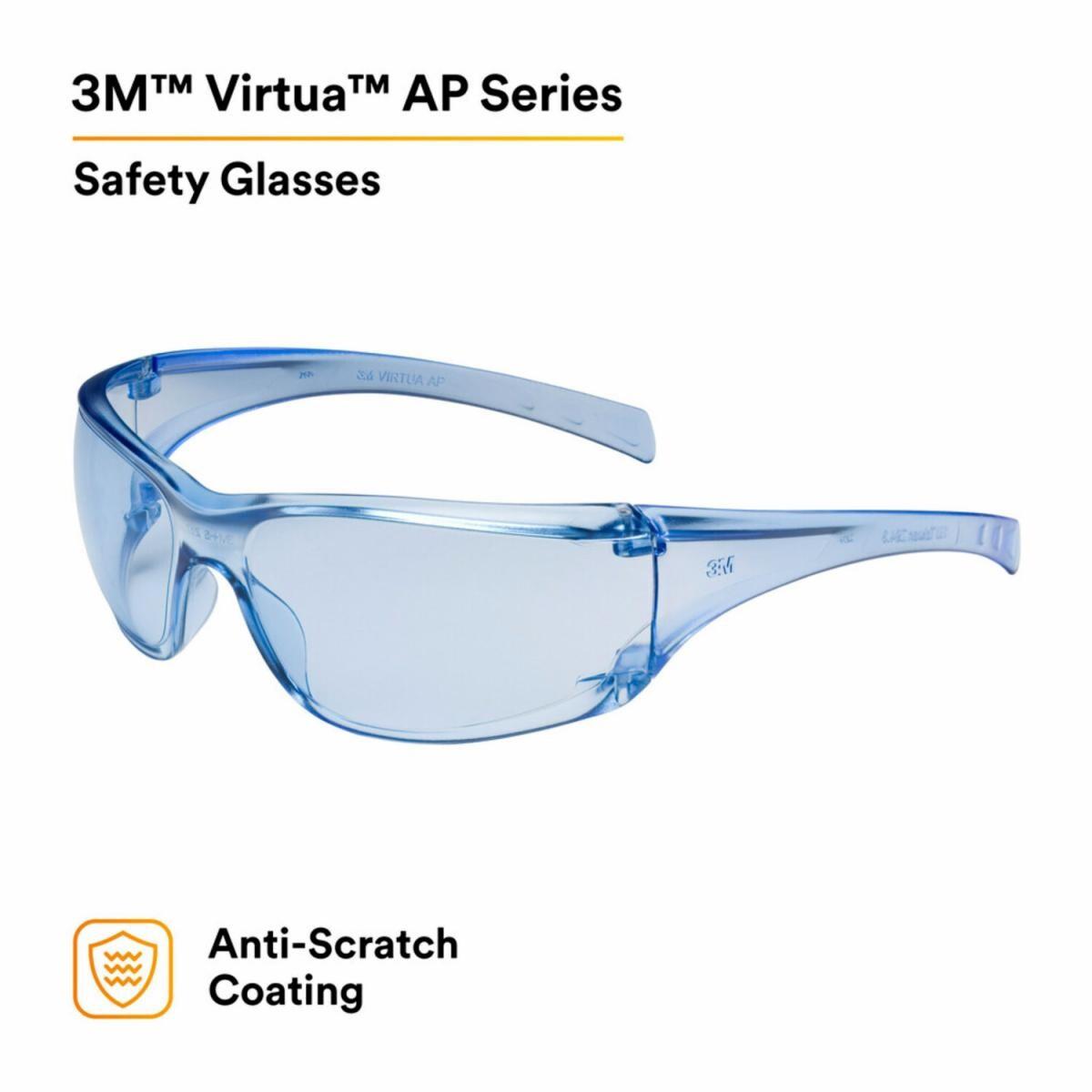 3M 3M 7000030051 Virtua Blue Safety Glasses With Blue Anti-Scratch Lens