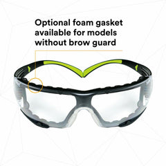 3M 3M 7100112131 SecureFit Clear Safety Glasses, Anti-Scratch/Anti-Fog Lens, 400 Value Range