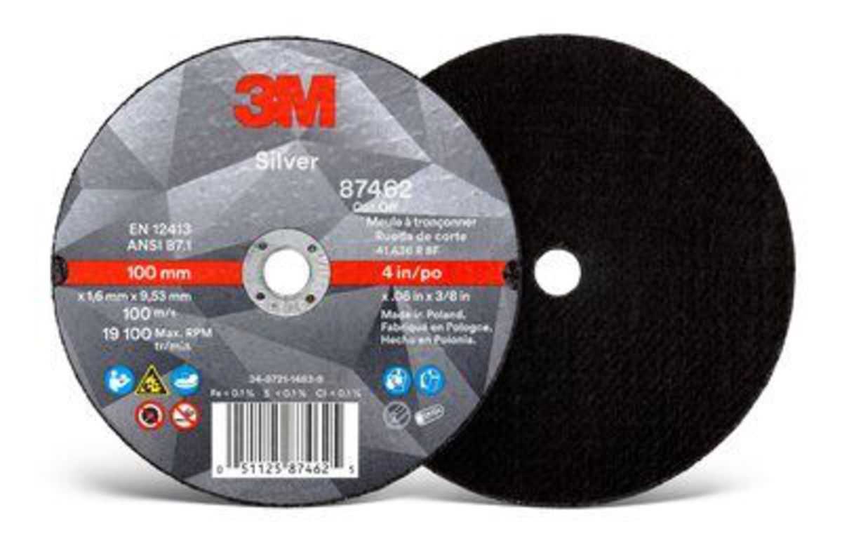 3M 3M 7100139215 Precision Shaped Ceramic Cut-off Wheel 4 x 0.06 x 7/8