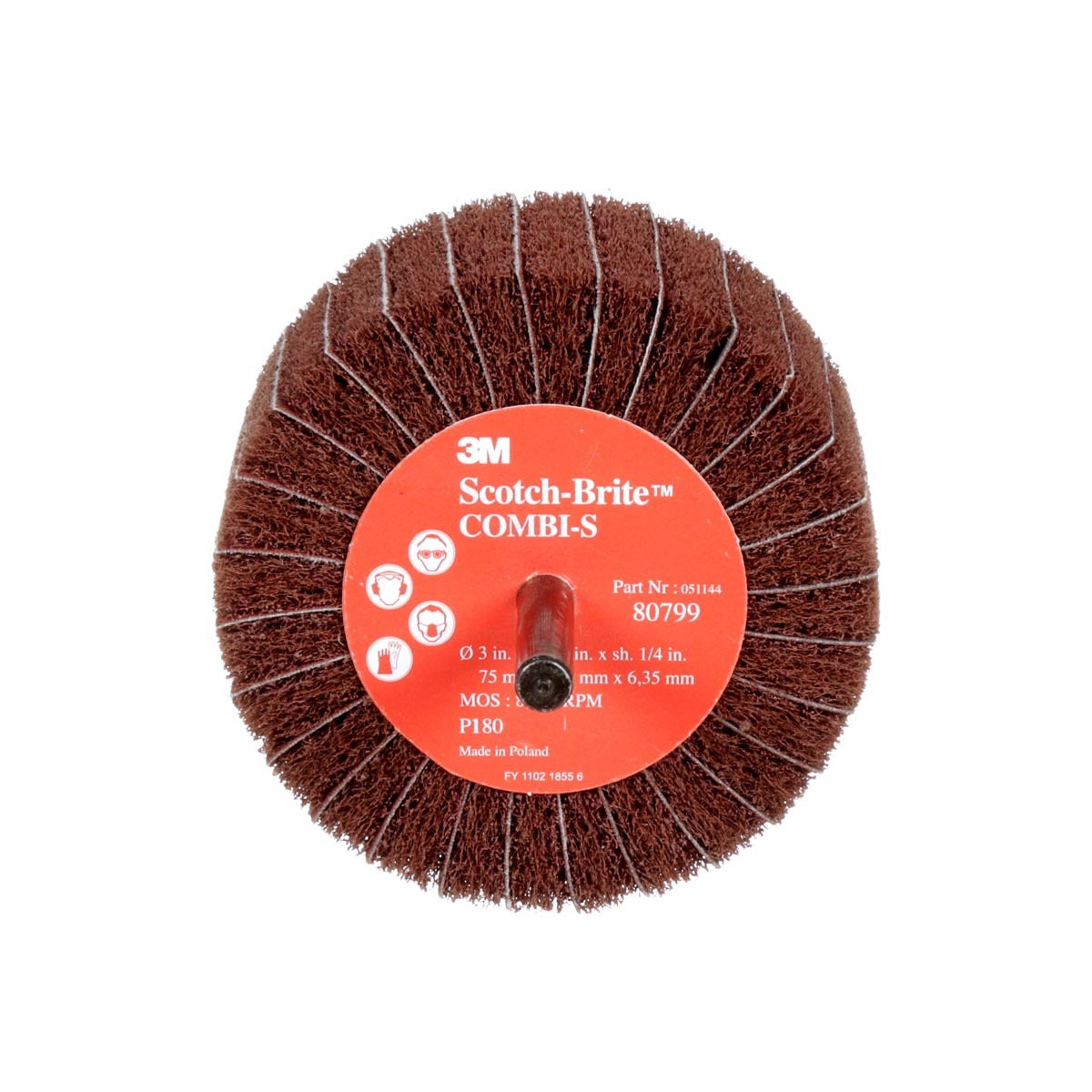 3M 3M 7100093994 3 P120 Grit Fine Grade Scotch-Brite Wheel