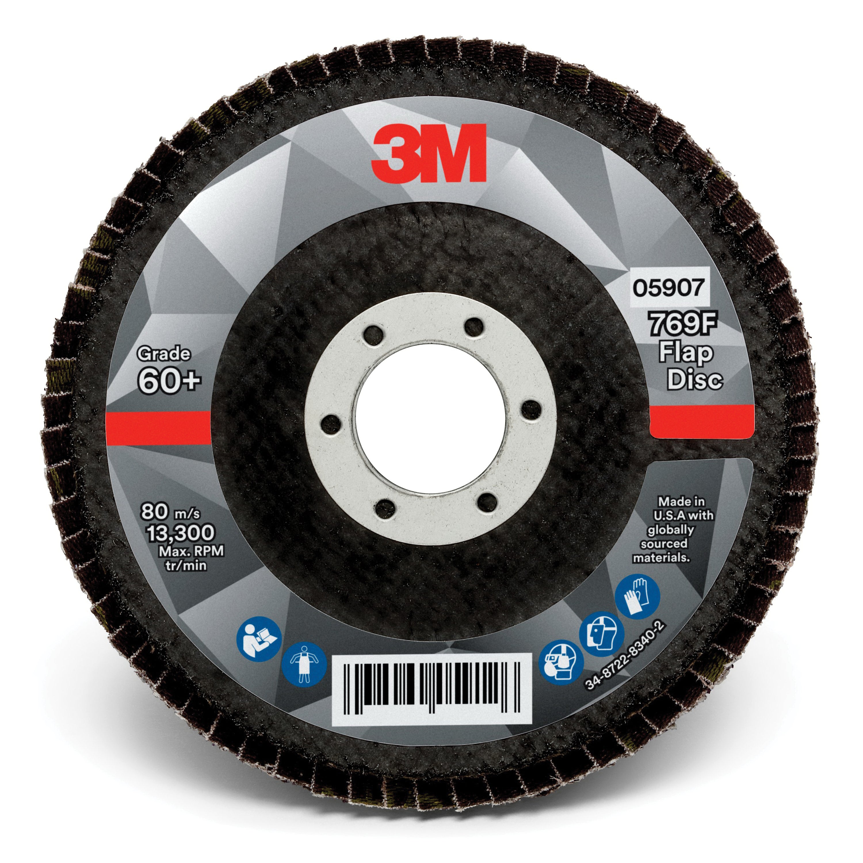 3M 3M 7100178027 4 1/2 X 7/8 60+ Grit Type 29 Flap Disc