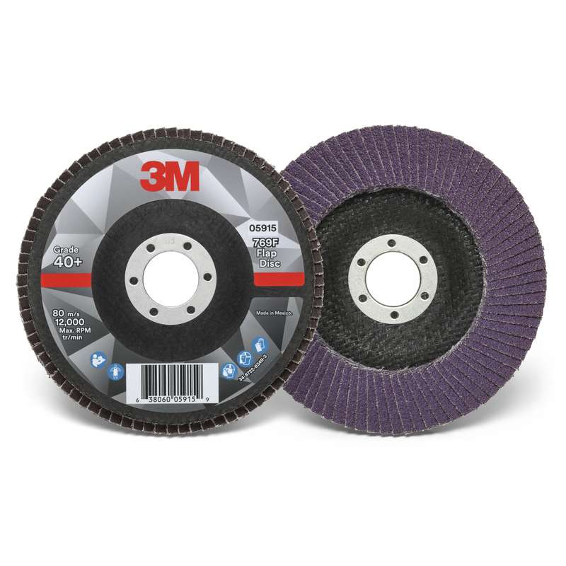 3M 3M 7100178012 Flap Disc 769F, 5 in x 7/8 in, 40+
