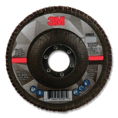 3M 3M 7100178016 4 1/2 X 7/8 80+ Grit Type 27 Flap Disc