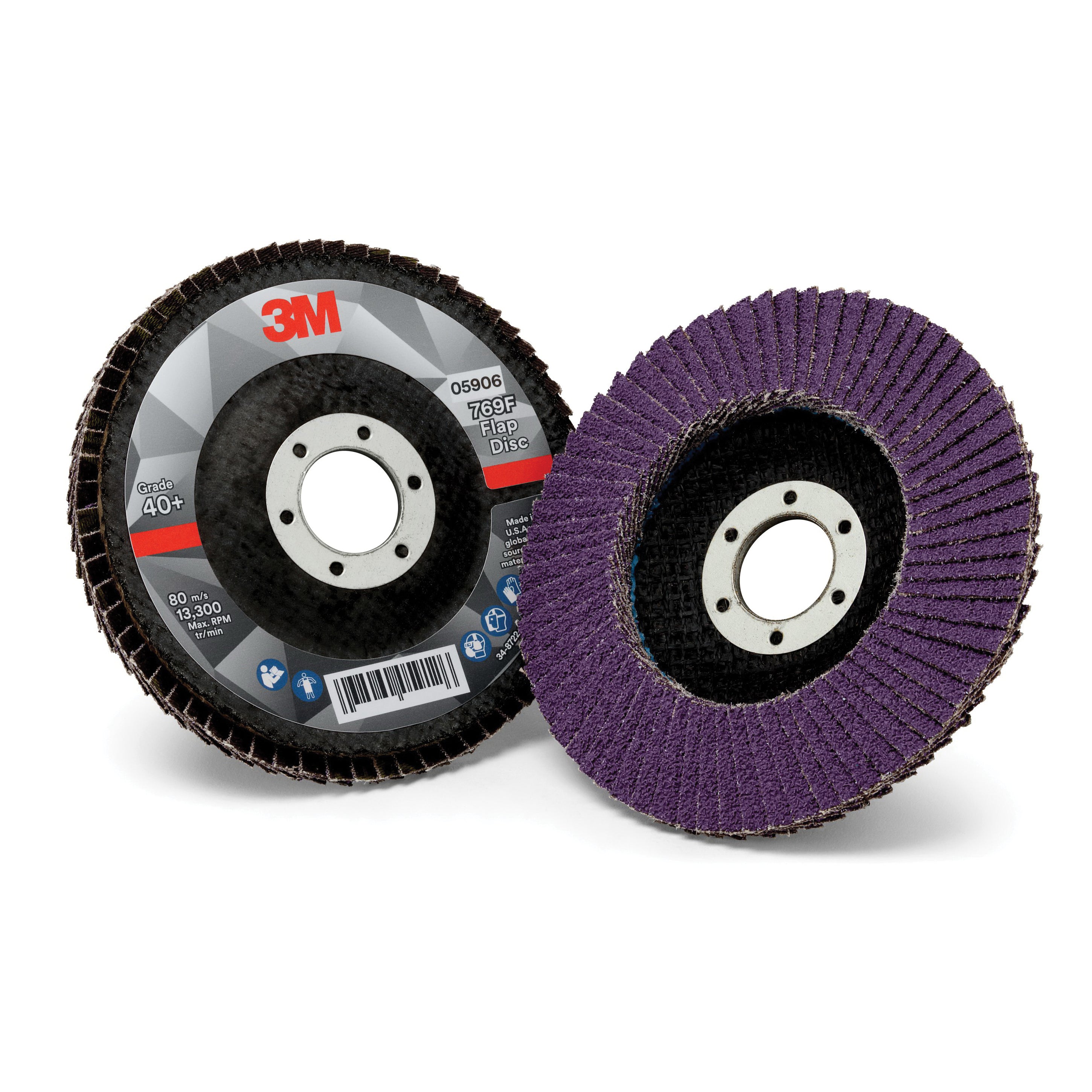 3M 3M 7100178130 4 1/2 X 7/8 40+ Grit Type 29 Flap Disc