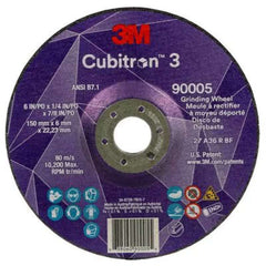 3M 3M 7100313193 Cubitron 3 Depressed Center Grinding Wheel 36+ Grit 6 X 1/4 X 7/8