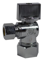 HYDRAPRO Hydrapro H49000 HPQTLFCOMPAS Quarter Turn Angle Supply Stop (5/8 in OD x 3/8 in OD Compression x Compression)