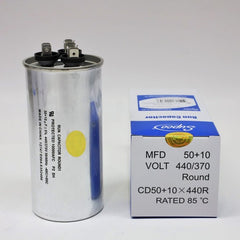 SUPCO Supco CD50+10X440R Dual Motor Run Capacitor 50 + 10 Mfd x 440 V (2.1875 in x 4.50 in) Replacement Mars 12892