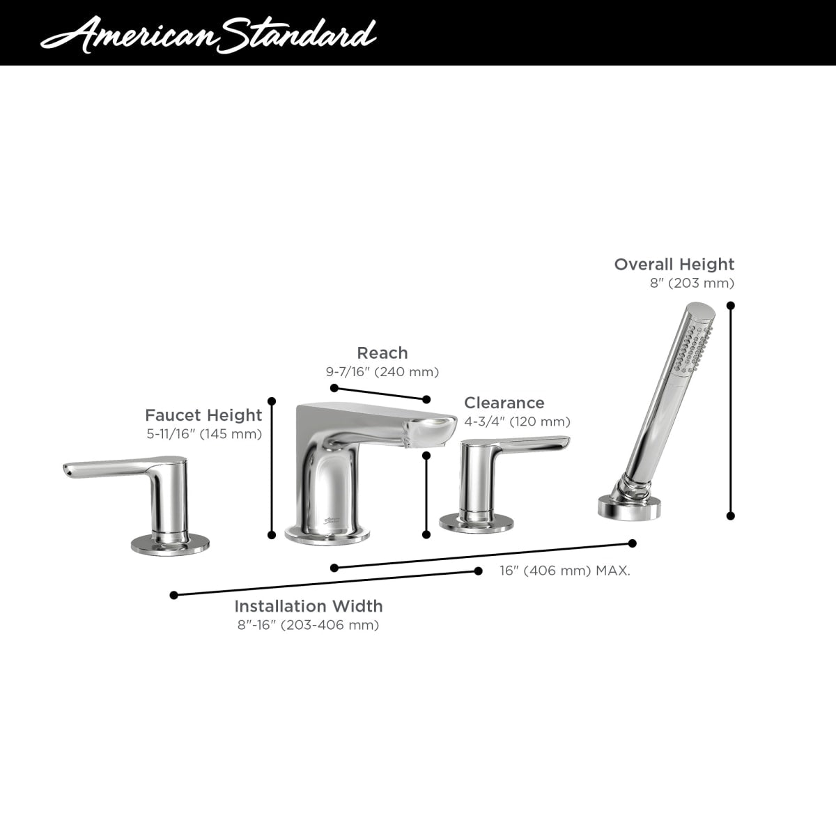 AMERICAN STANDARD T105901.243-CL BATH & KITCHEN FAUCETS
