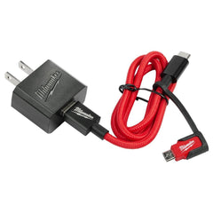 MILWAUKEE Milwaukee Tool 48-59-1209 3FT USB-C and 2.1A Wall Charger with Micro USB Adaptor