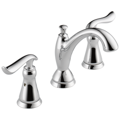 DELTA Delta 3594-MPU-DST Linden Two Handle Widespread Lavatory Faucet With Metal Pop-Up Drain Chrome