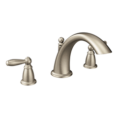MOEN Moen T933BN Brantford 2 Handle Roman Tub Faucet Trim in Brushed Nickel