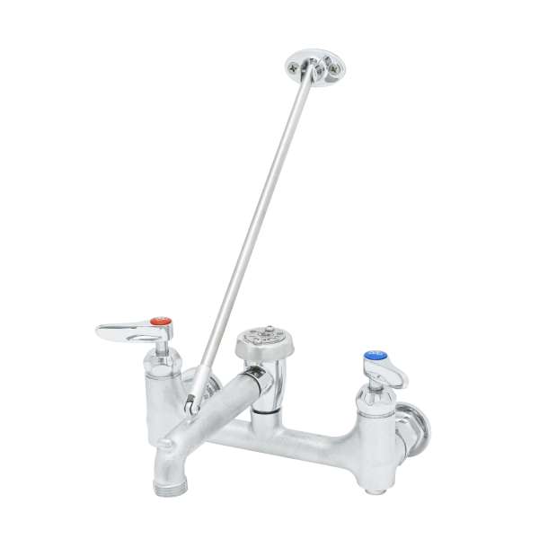 T&S BRASS T&S Brass B-0665-CR-BSTR Service Sink, Cerama Cartridges w/ Check Valves, Lever Handles, Rough Chrome