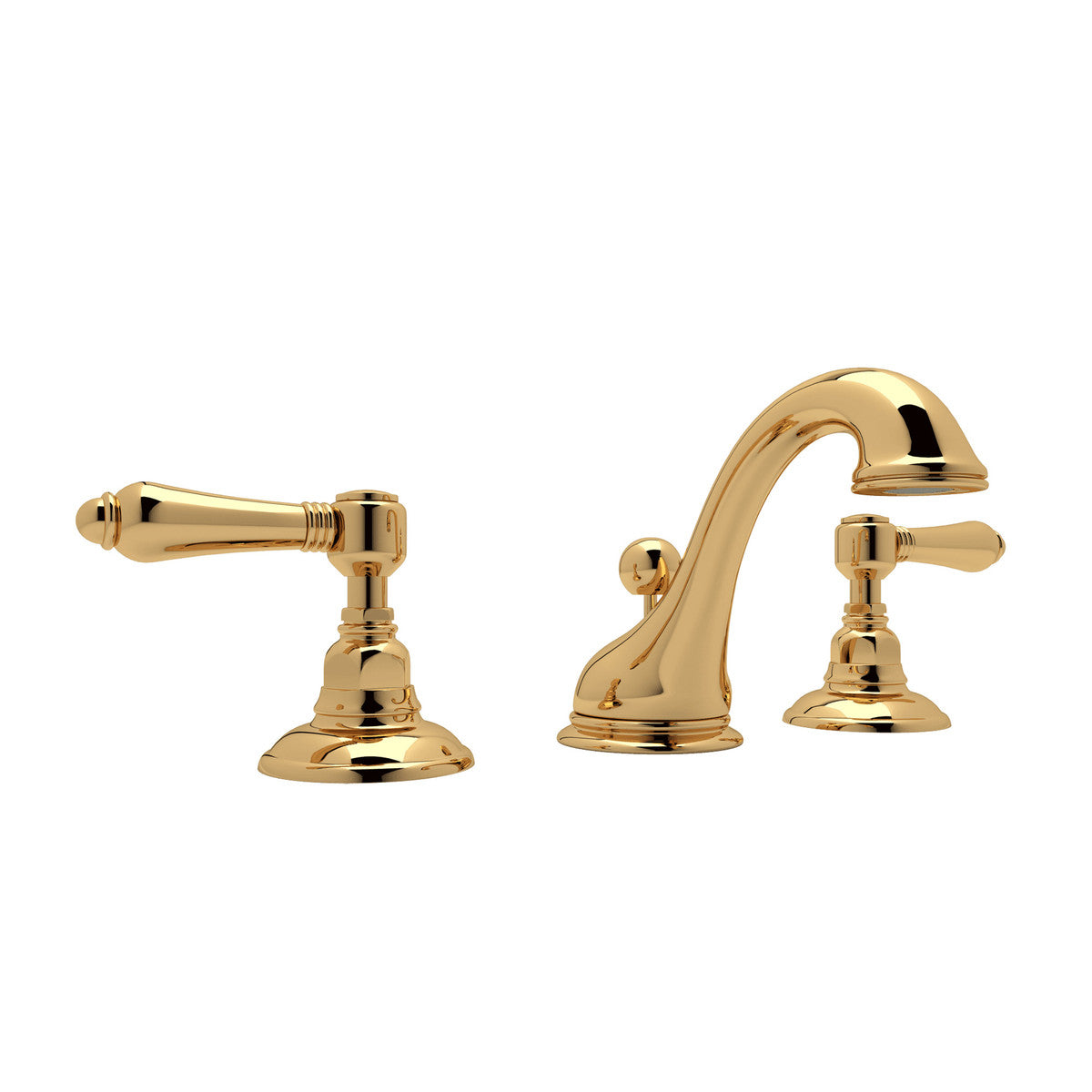 ROHL Rohl A1408LMIB-2 Viaggio Two Handle Widespread Bathroom Sink Faucet in Italian Brass