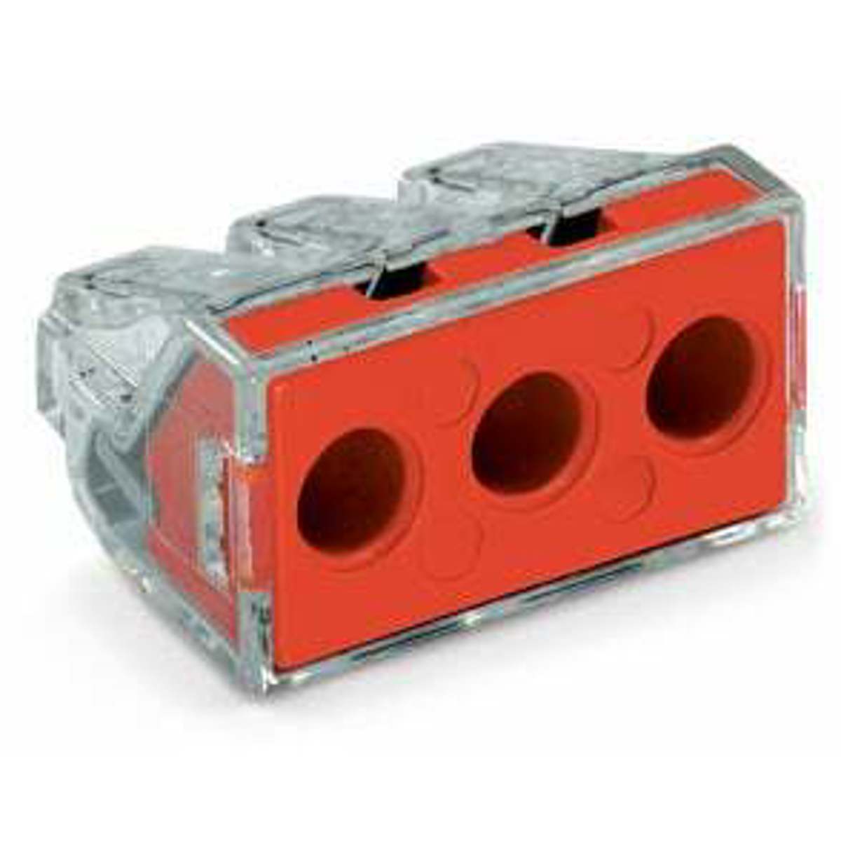 WAGO WAGO 773-173 Pushwire Connector for Junction Boxes 10 AWG Red Clam Shell of 5 Pieces