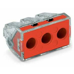 WAGO WAGO 773-173 Pushwire Connector for Junction Boxes 10 AWG Red Clam Shell of 5 Pieces