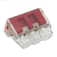 WAGO WAGO 773-173 Pushwire Connector for Junction Boxes 10 AWG Red Clam Shell of 5 Pieces
