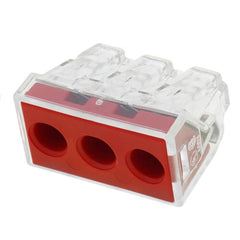 WAGO WAGO 773-173 Pushwire Connector for Junction Boxes 10 AWG Red Clam Shell of 5 Pieces