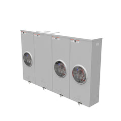 MILBANK Milbank U2873-XT-5T9 Meter Socket 200 Amp 1 Phase Ringless Lever 5 Term 3 Position OH or UG with Center Wireway 300V