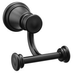 MOEN Moen YB6403BL Belfield Matte Black Double Robe Hook