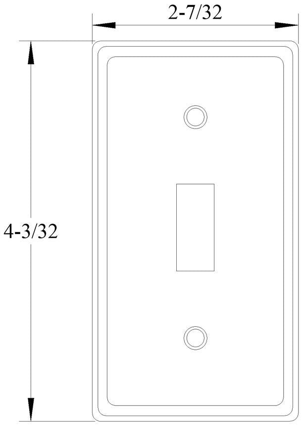 MULBERRY Mulberry 10004 Electro Plated Steel Toggle Switch Cover