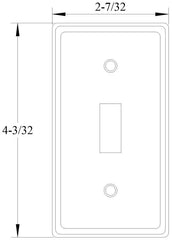 MULBERRY Mulberry 10004 Electro Plated Steel Toggle Switch Cover