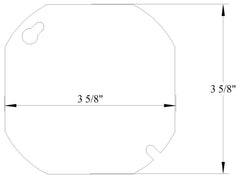 MULBERRY Mulberry 11103 Octagon Box Cover Power 4 Octagon Flat Cover w/ 1/2 KO
