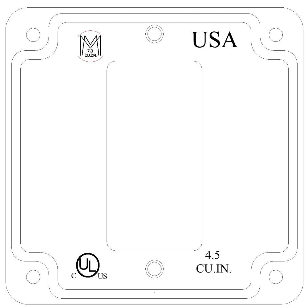 MULBERRY Mulberry Metal Products 11432 4 in Steel Single GFCI Receptacle Cover