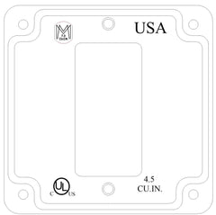 MULBERRY Mulberry Metal Products 11432 4 in Steel Single GFCI Receptacle Cover