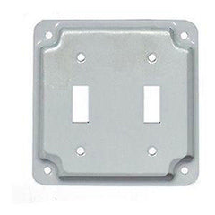 MULBERRY Mulberry Metal Products 11410 4 in. Steel 2-Toggle Switch Cover