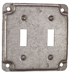 MULBERRY Mulberry Metal Products 11410 4 in. Steel 2-Toggle Switch Cover