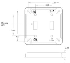 MULBERRY Mulberry Metal Products 11410 4 in. Steel 2-Toggle Switch Cover