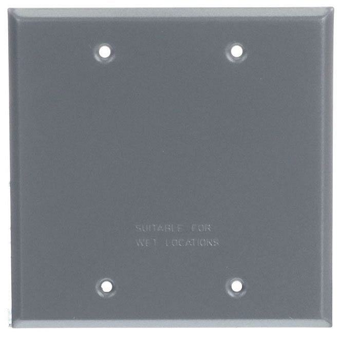 MULBERRY Mulberry 30283 2 Gang Blank Aluminum Cover Whirlpool in Grey