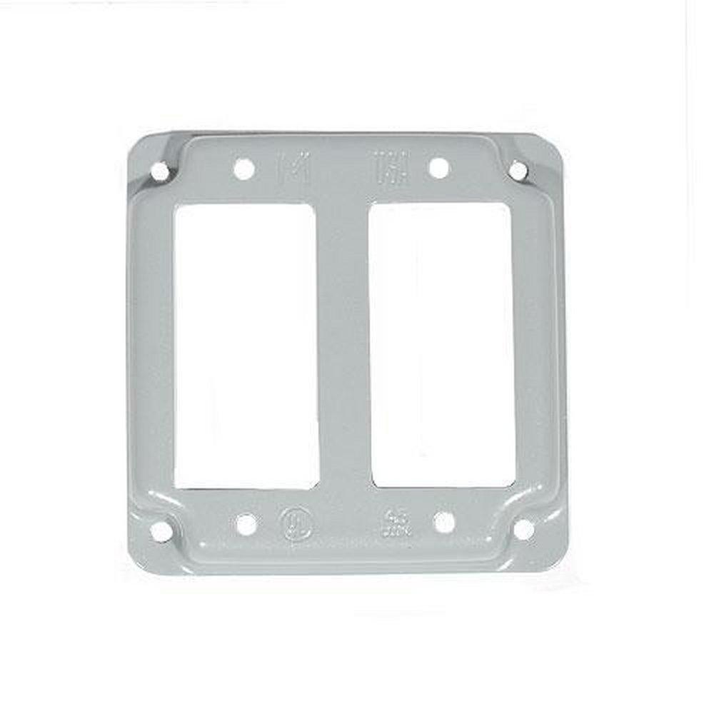 MULBERRY Mulberry Metal Products 11433 4 in. Steel 2-GFCI Receptacle Cover